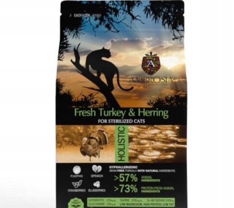 Karma sucha Ambrosia 5 kg bezzbożowa dla kotów dorosłych wybrednych