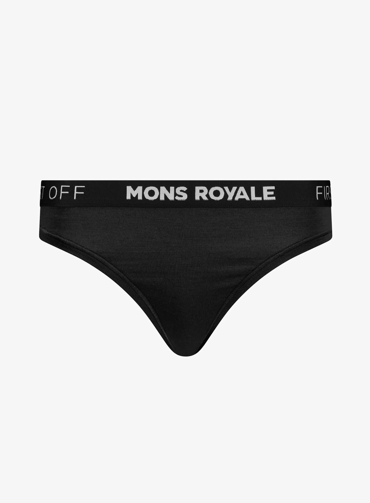 Dámské termoaktivní kalhotky Mons Royale Stratos Merino Thong černá Xs