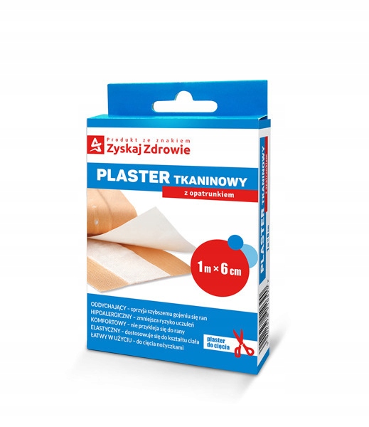 

Zyskaj Zdr. Przylepiec Plaster Tkaninowy 1m x 6cm
