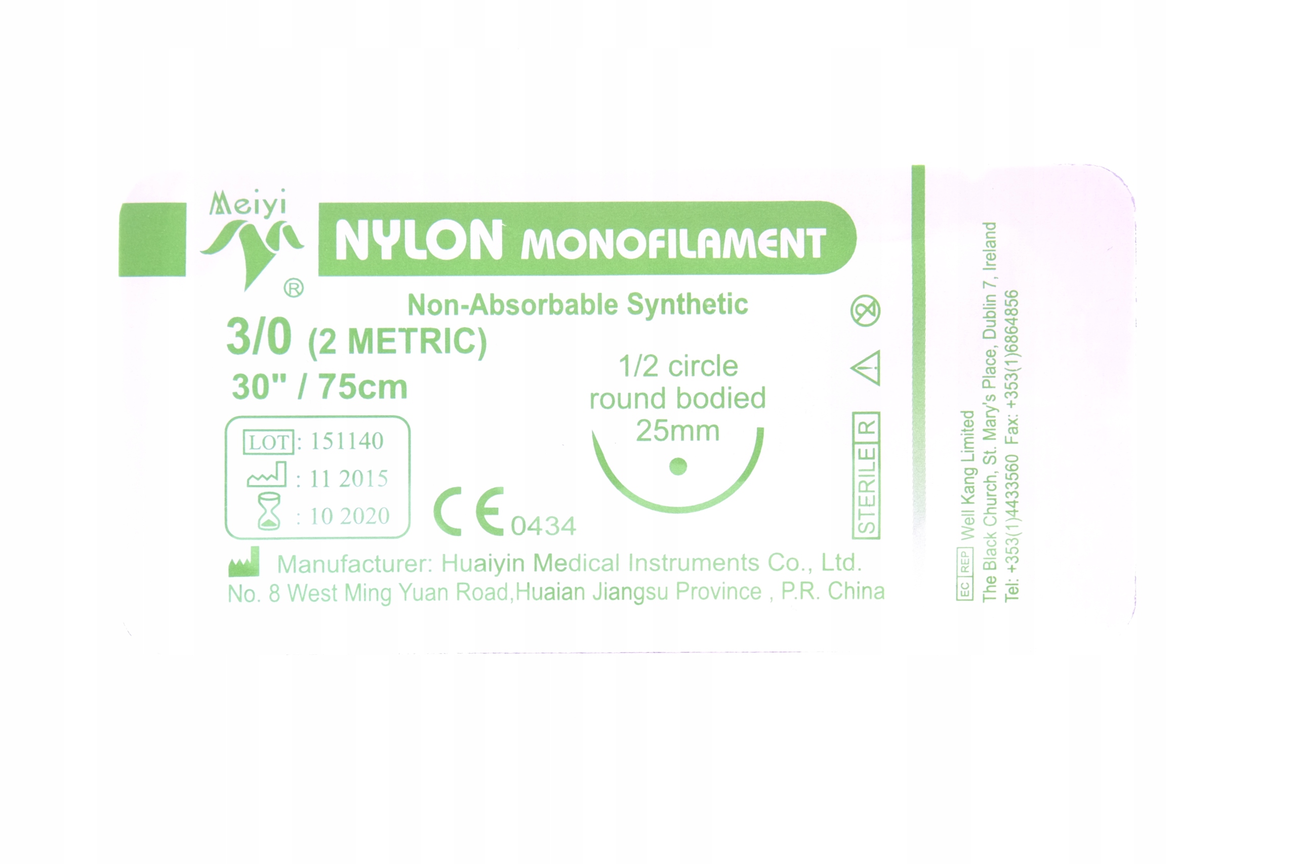 

Nici chirurgiczne Nylon 3/0 obła