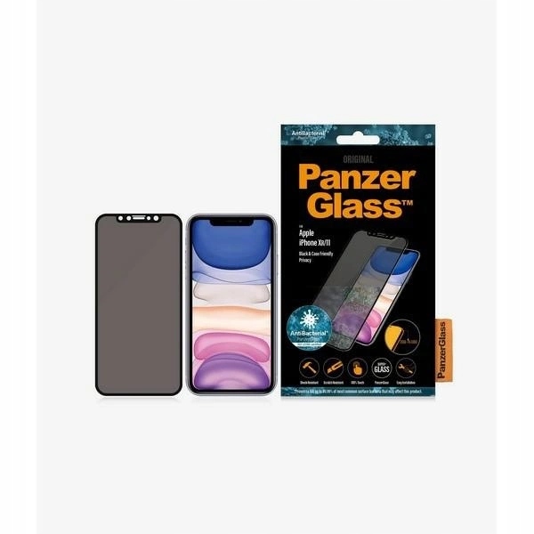 Tvrzené sklo PanzerGlass E2E Super+ s privátním filtrem proti zakrytí pro iPhone Xr 11 s...