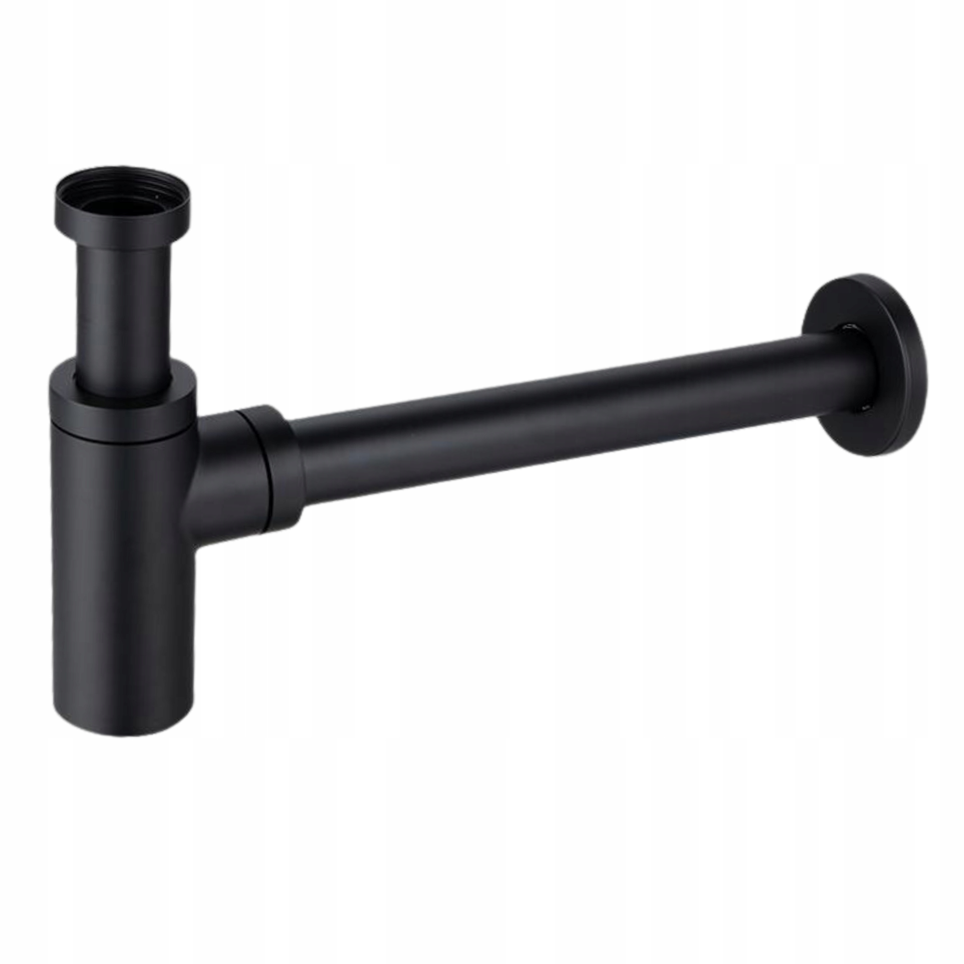 Umyvadlový sifon mosazný kulatý Černý