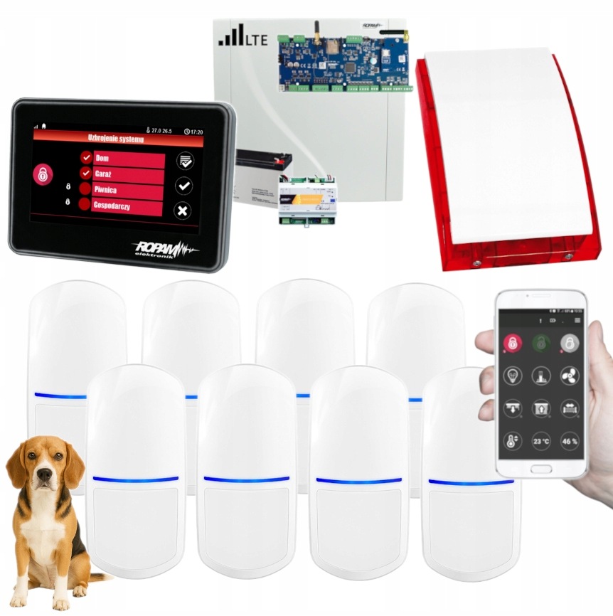 Ropam NeoLTE System Alarm 8x Slim-pir-pet Wifi App