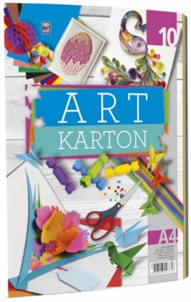 BLOK KARTONÓW KOLOROWYCH 250g / 10 KOLORÓW