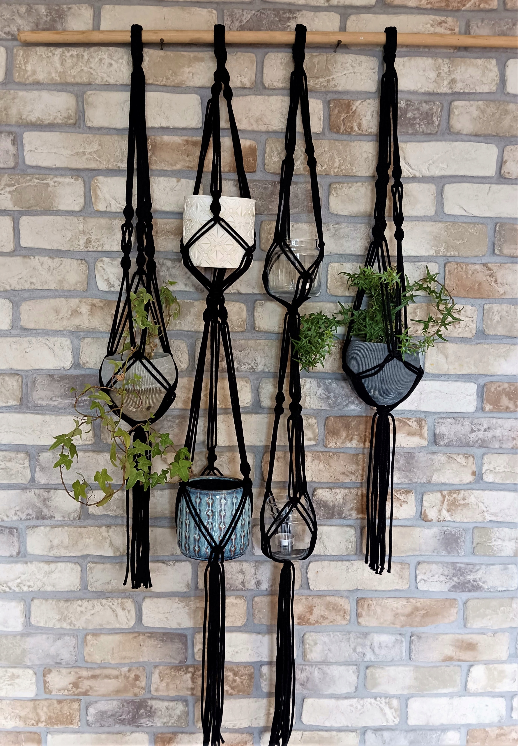 Sada květináčů makramé pro 6 květináčů