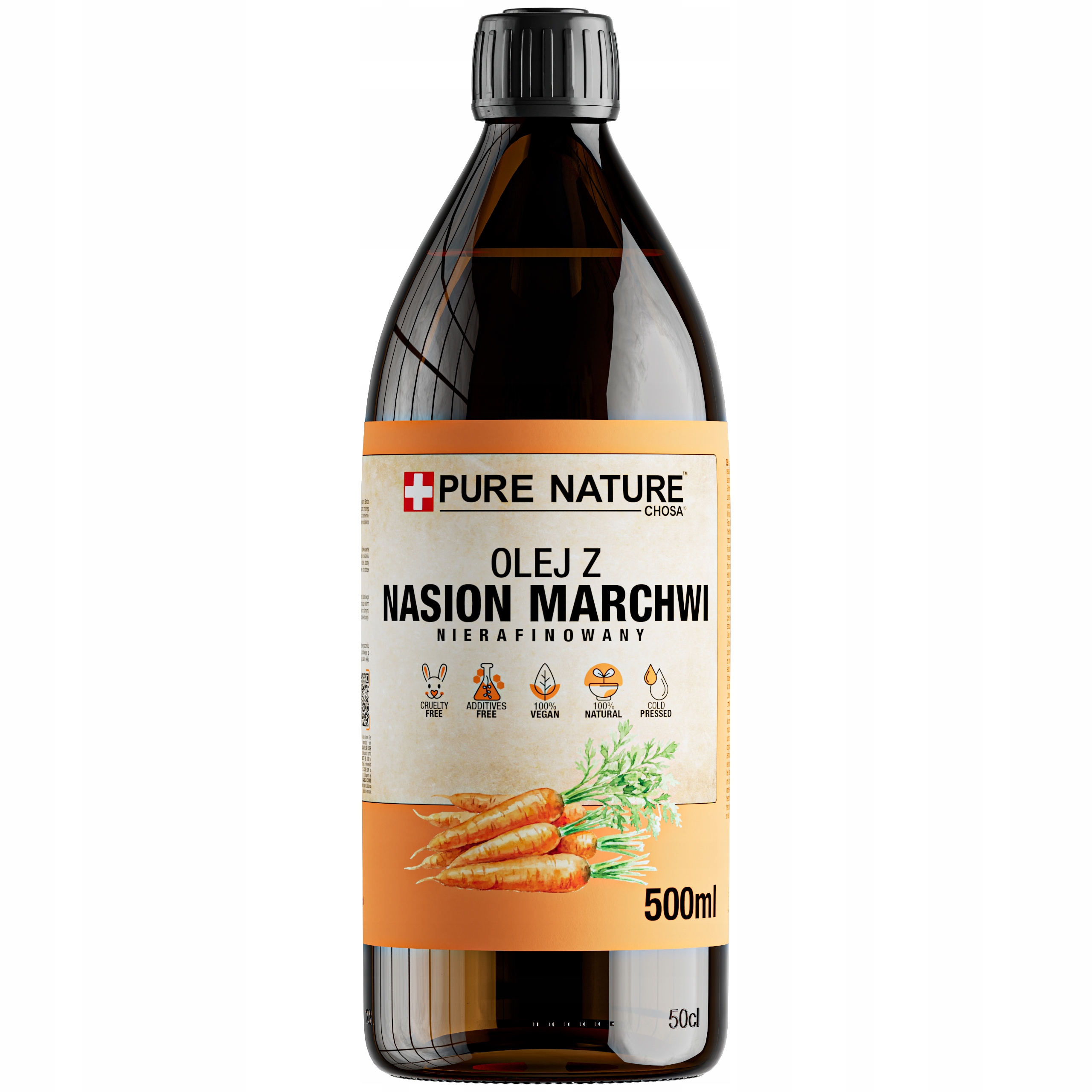 Olej Z MRKvových semínek Nerafinovaný Přírodní Lisovaný Za Studena 500 ml 0,5 l