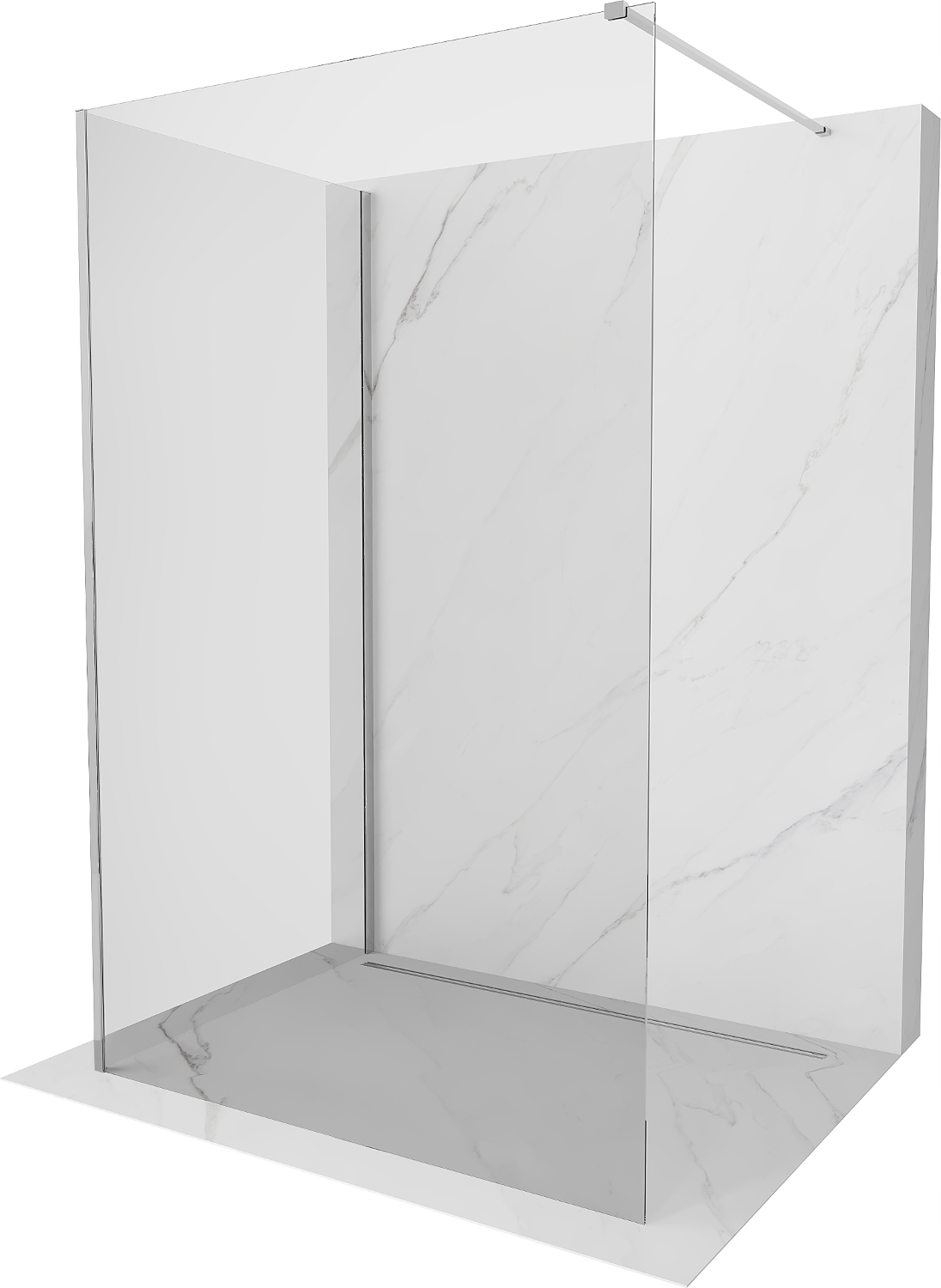 Mexen Kioto Ścianka Prysznicowa Walk-in 140x95 Chrom