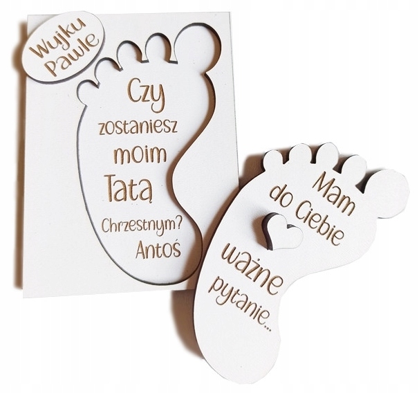 Czy zostaniesz moim CHRZESTNYM stópki zapytanie