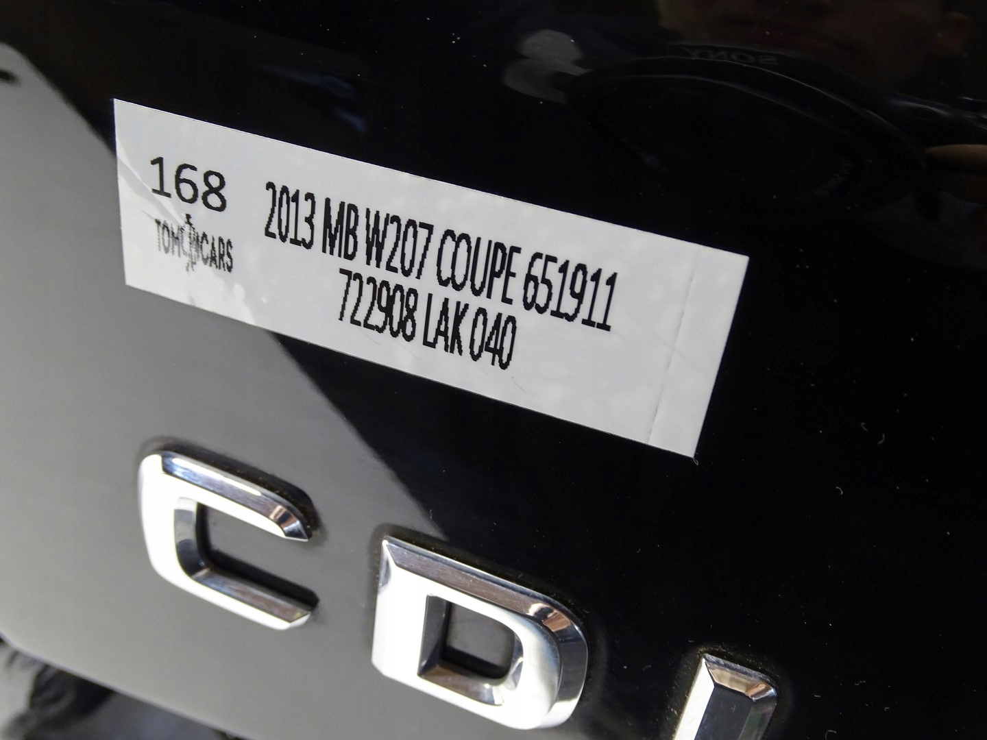 boot door rear boot MERCEDES W207 COUPE LAK 040