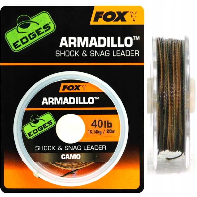 Plecionka Przyponowa Fox Edges Camo Armadillo 40lb 18.1kg 20m Strzałówka