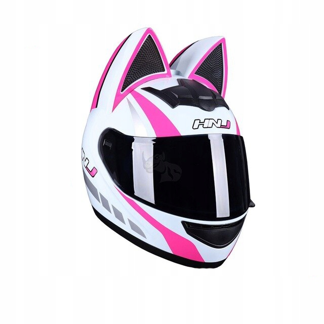KASK MOTOCYKLOWY kobiecy z USZAMI uszy M