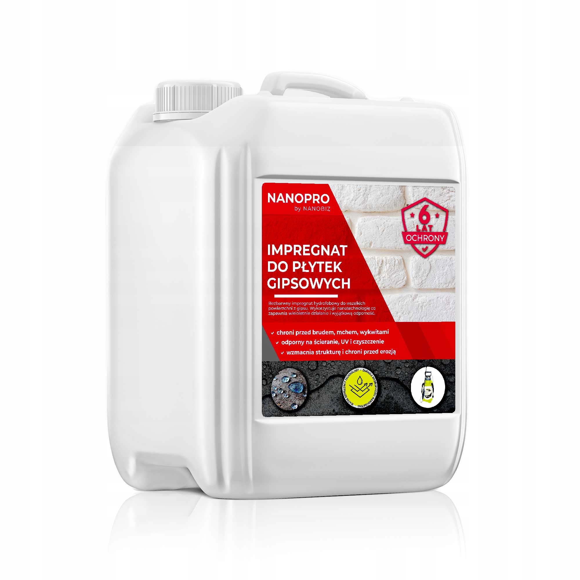 Nanopro Impregnát na sádrokartonové dlaždice 5L Účinný po dobu 6 let