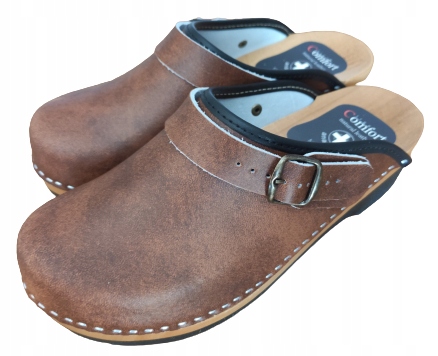 Drewniaki Chodaki Klapki Ortopedyczne Skórzane 41 Marka inna