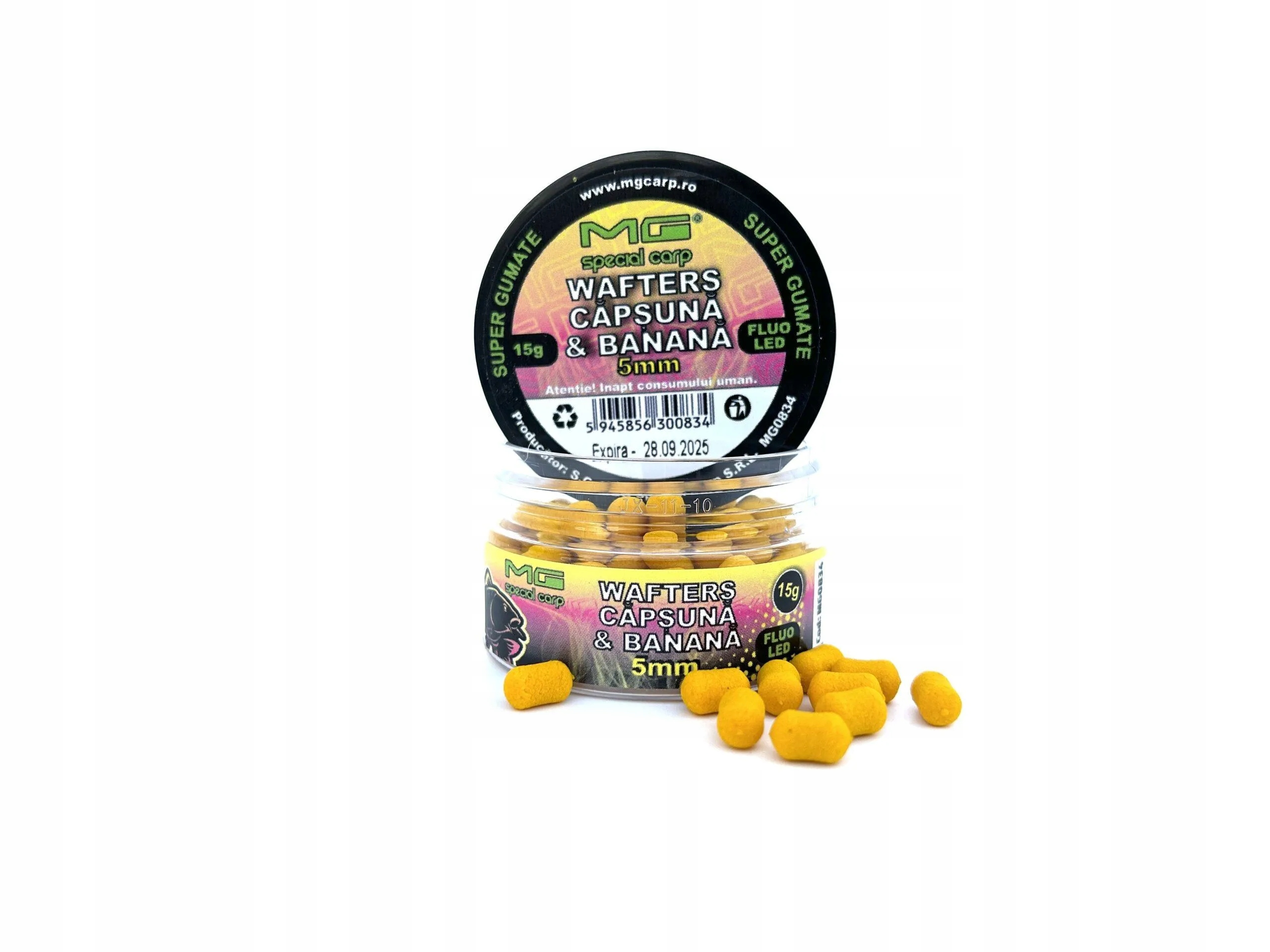 Wafters Dumbells Truskawka & Banan Led Smużący) 5 mm Mg Carp Feeder