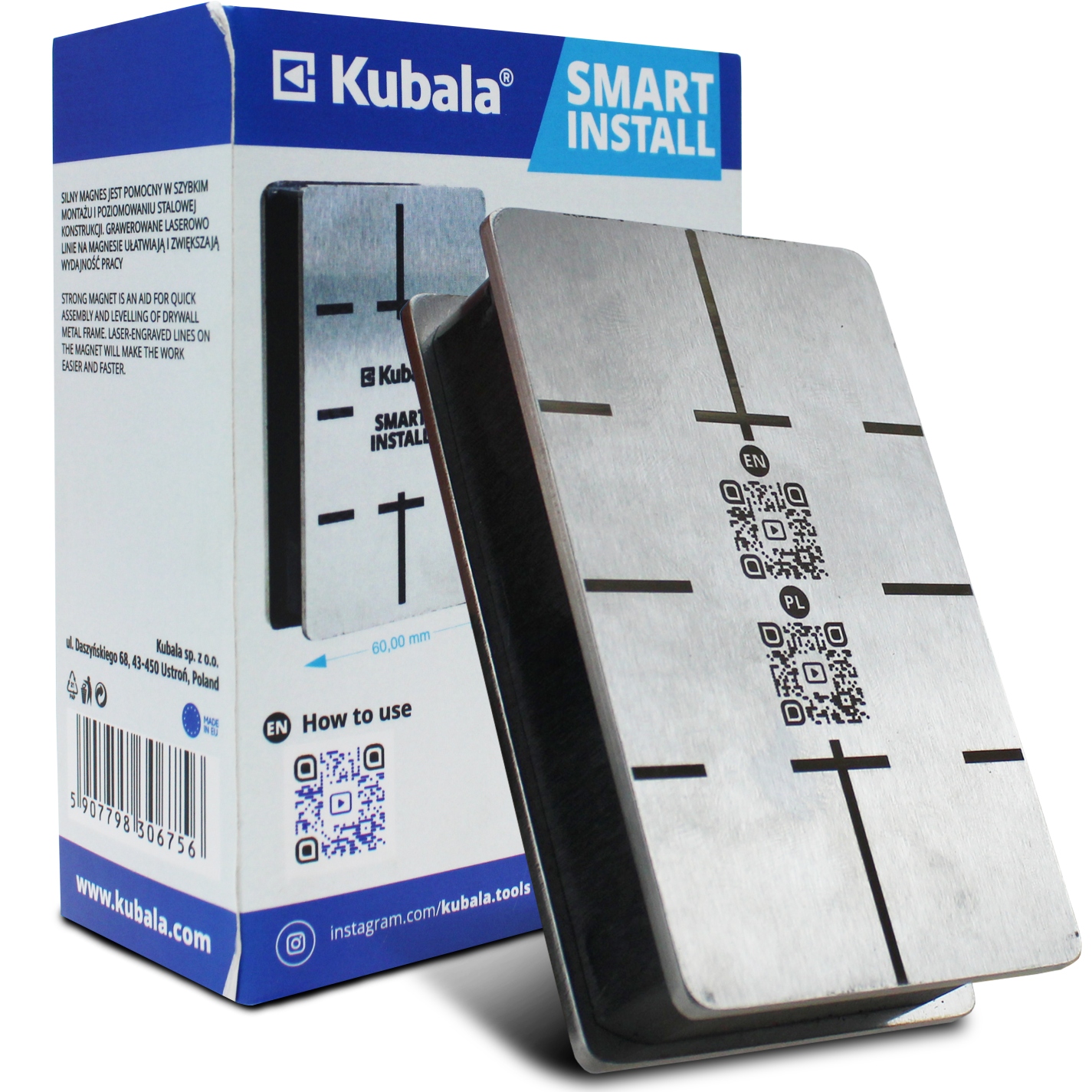 KUBALA 0675 PRZYRZĄD MAGNES SMART INSTALL MONTAŻ PROFILI SUCHEJ ZABUDOWY