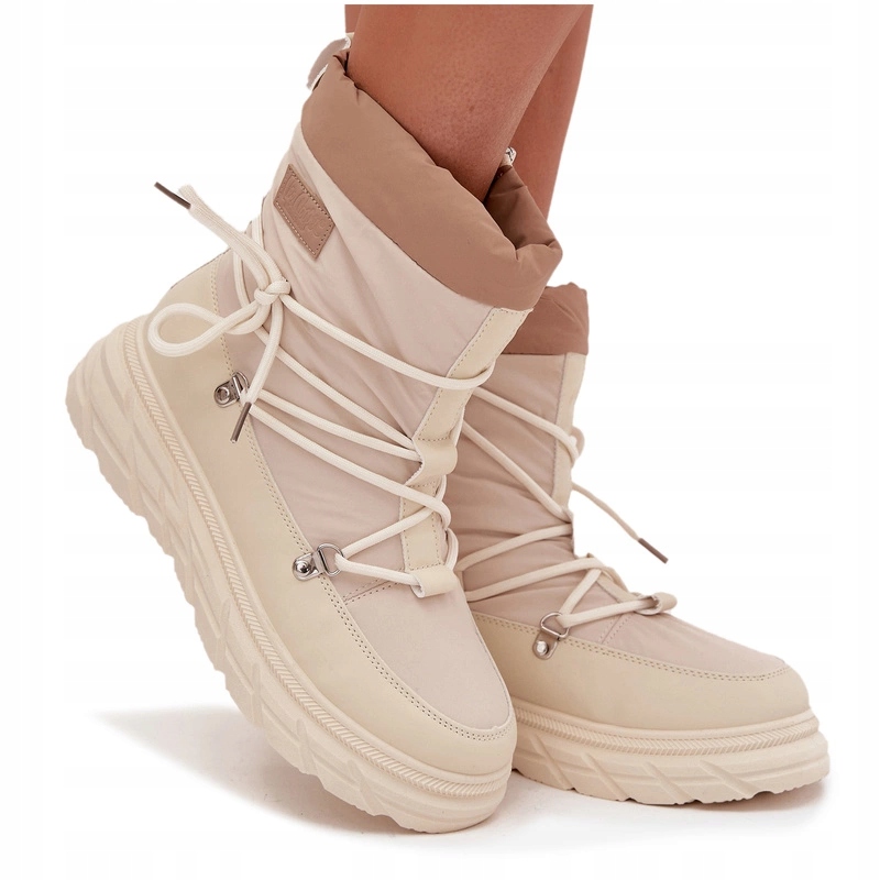 Dámské Sněhule Na Zip Platforma Lee Cooper LCJ-25-44-3931 Béžové 39