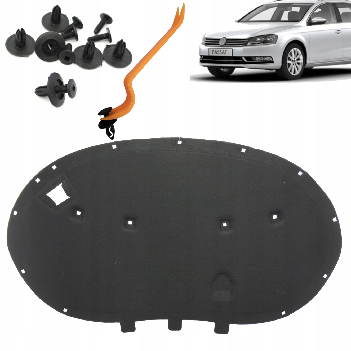 Ztlumení masky Izolační podložka Vw Passat B7 10-14r Stahovač Sponky Hq