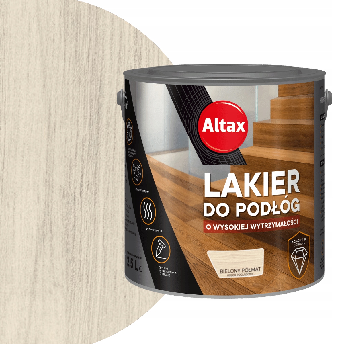 Altax Lak na parkety, podlahy 2,5L Bílý