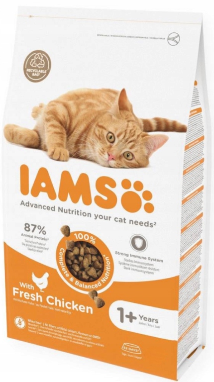 Iams Cat Adult Fresh Chicken Sucha Karma z kurczakiem dla kota 10kg
