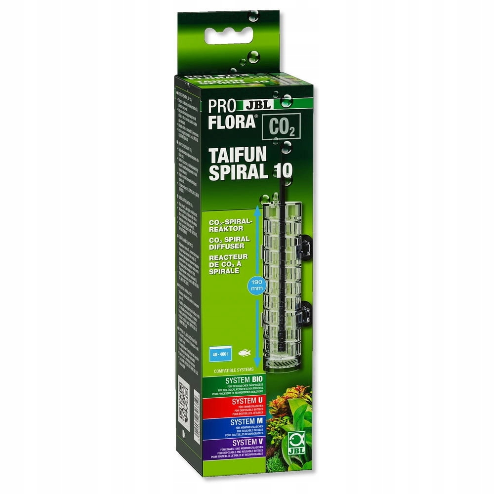 Levně Jbl Skleněný Difuzér CO2 Spirálový reaktor ProFlora CO2 Taifun Spiral 10