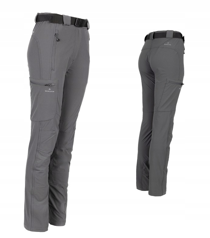 Spodnie trekkingowe damskie Bergson Snasa 4W NS26 szare outdoor rozm. M