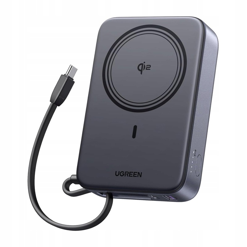 Magnetická powerbanka 20000 mAh Ugreen PB567, Usb Usb-c, Qi2 15W (sivá)