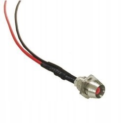 

Kontrolka Led 3mm 12V Red matowa metalowa wklęsła