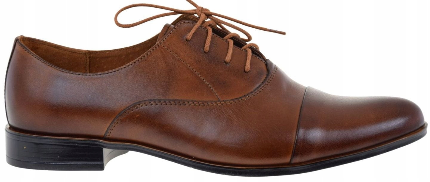 Pánské polobotky kožené hnědé oxfordské k obleku Zadora 570 VEL.39