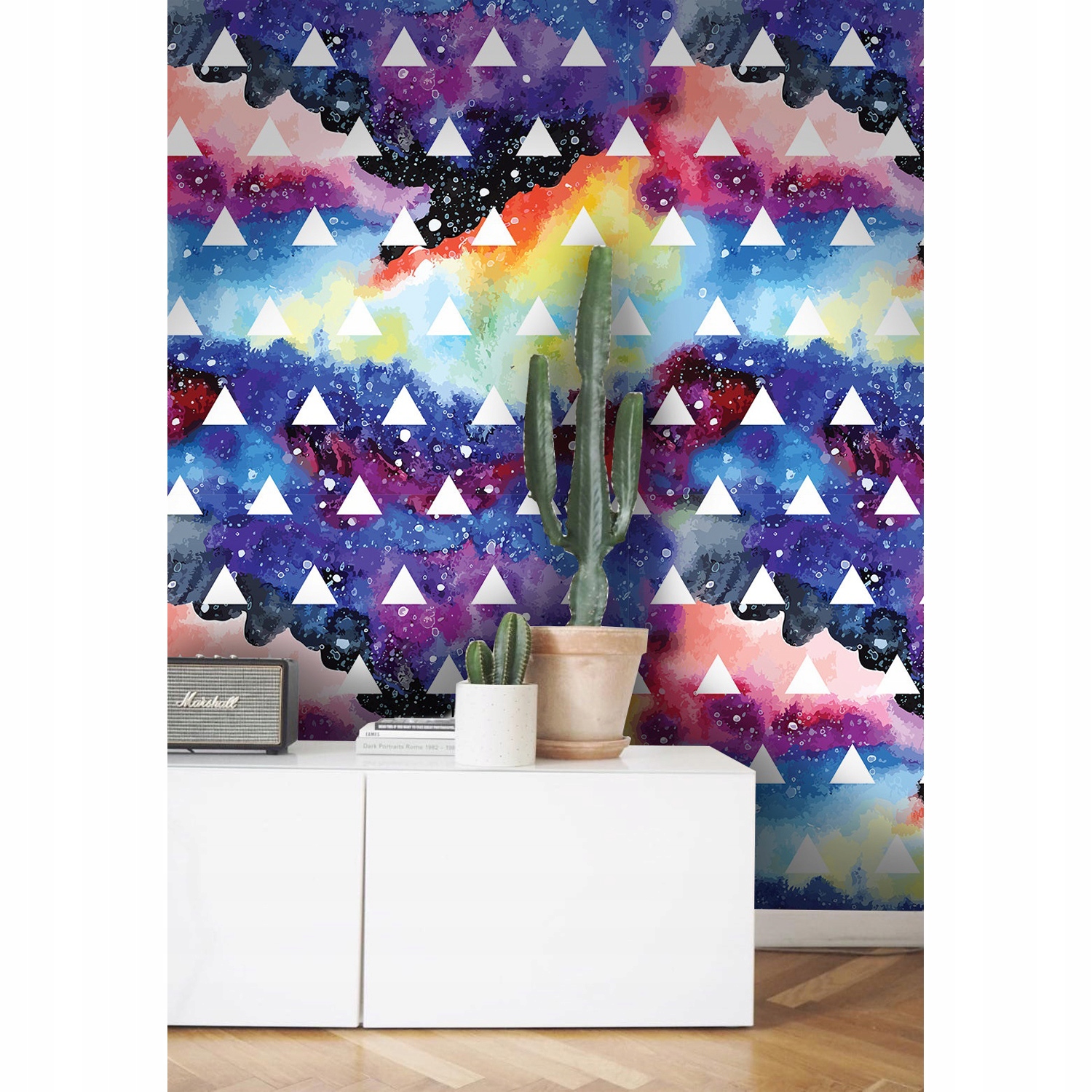 

Fototapeta Kosmiczna abstrakcja trójkąty 152x104cm