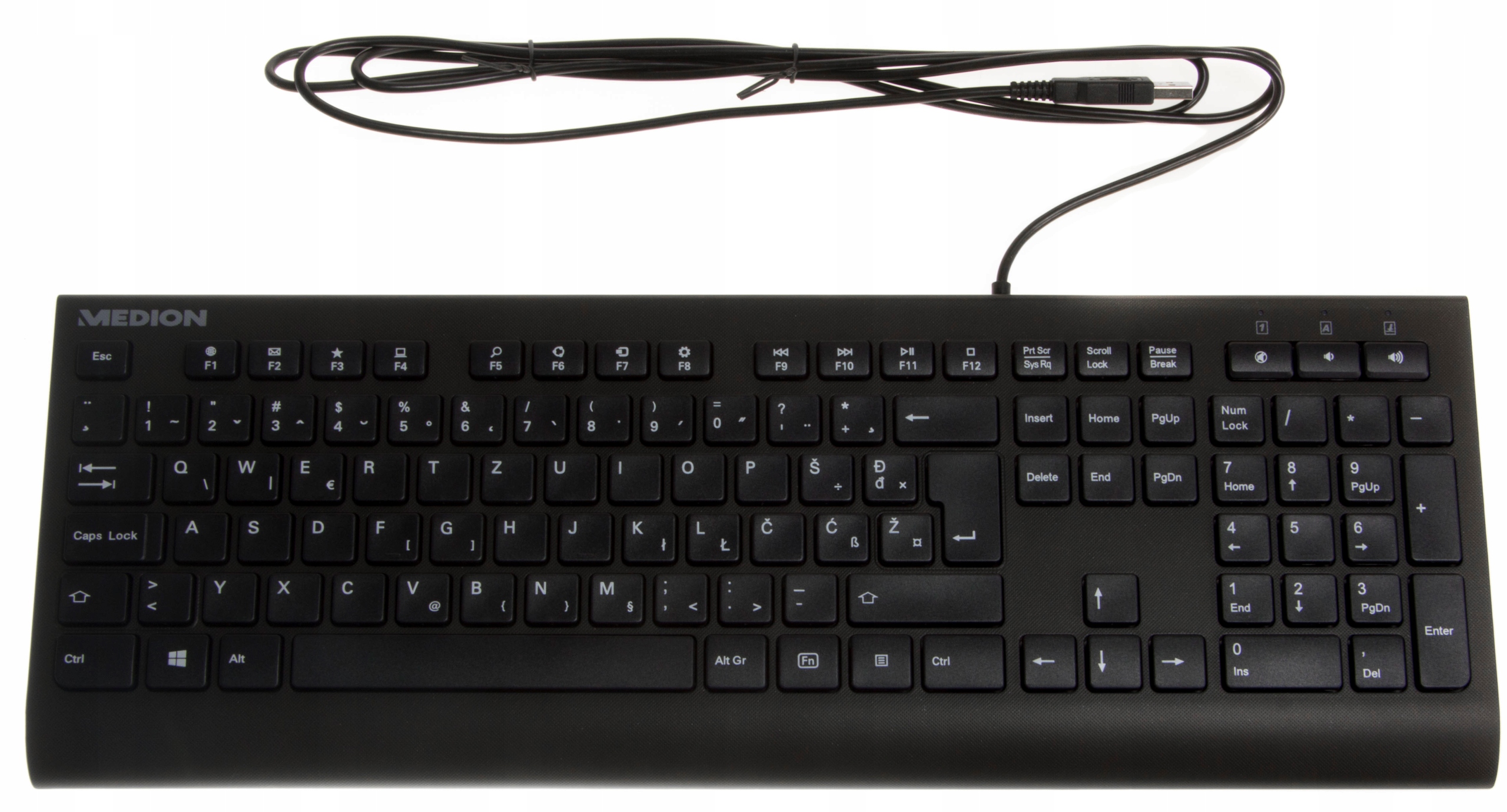 

Klawiatura Komputerowa Pc Przewodowa Czarna Cicha