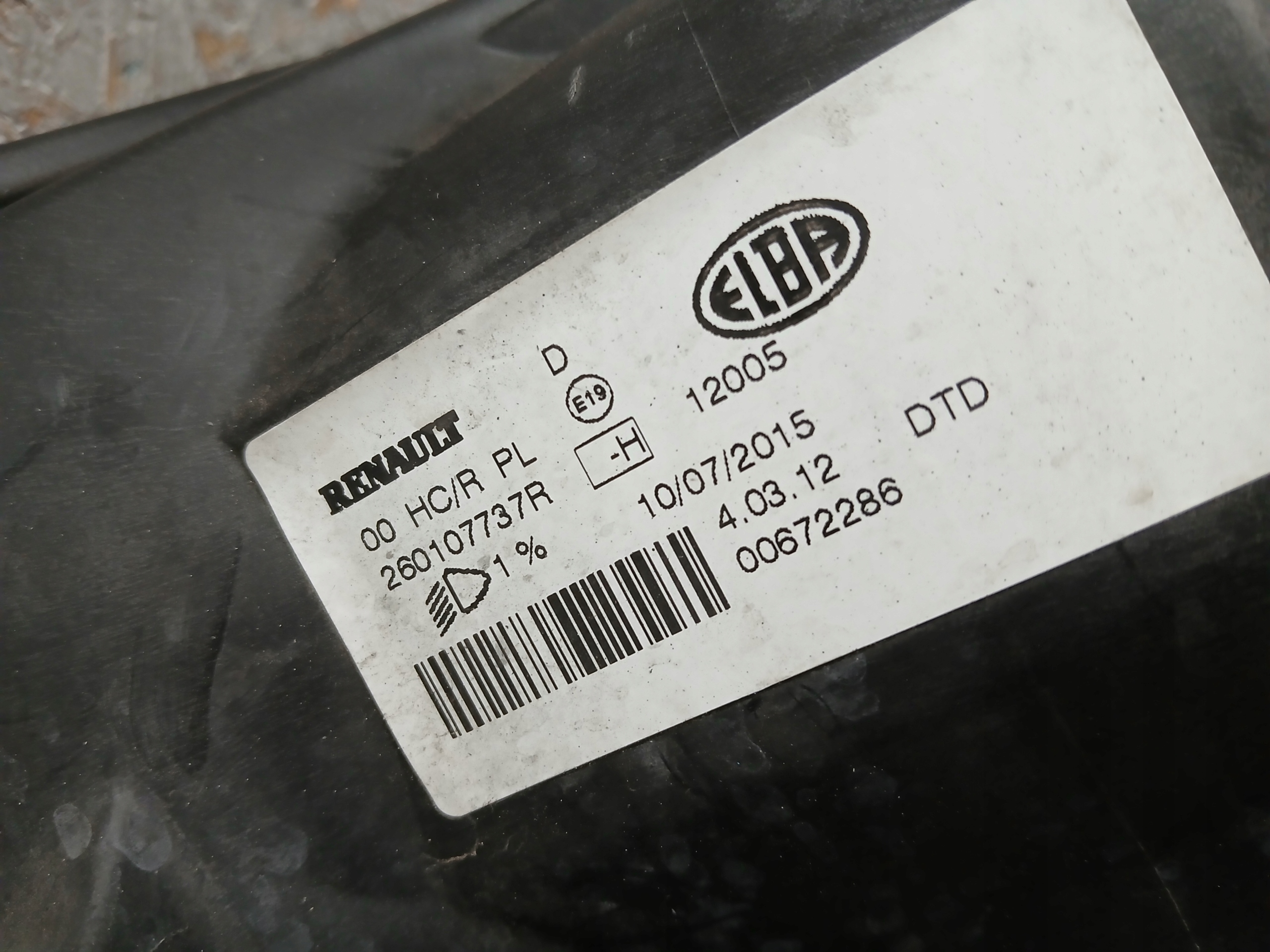 light front right DACIA SANDERO II 2 12- 260107737R