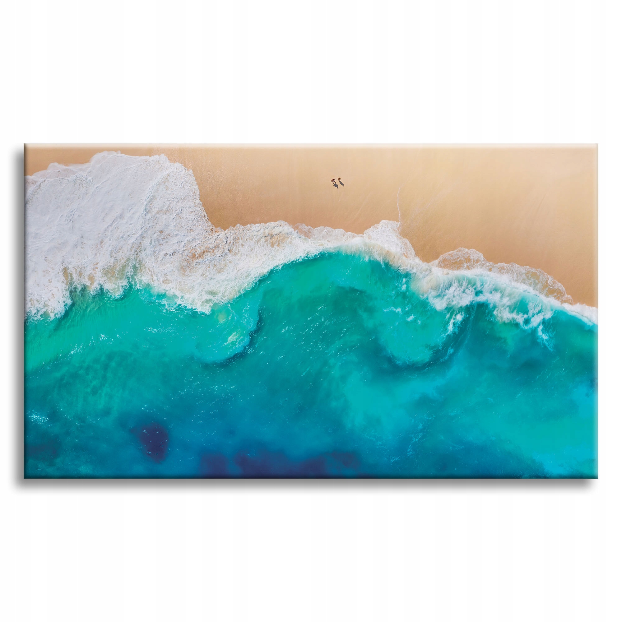 Obraz na plátně Pláž Lidé Vlny Voda Dovolená 90x60 cm Ideální jako dárek