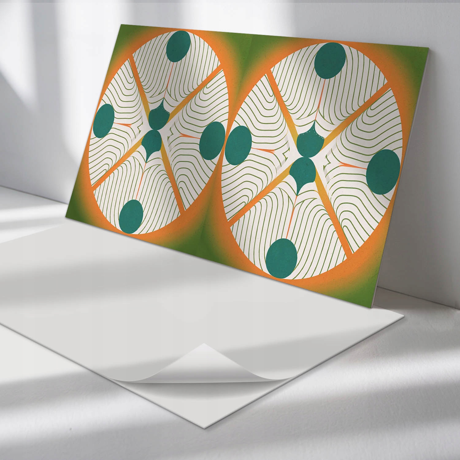Komplet vinylových panelov s potlačou Abstraktný okrúhly vzor 6x60x30 cm