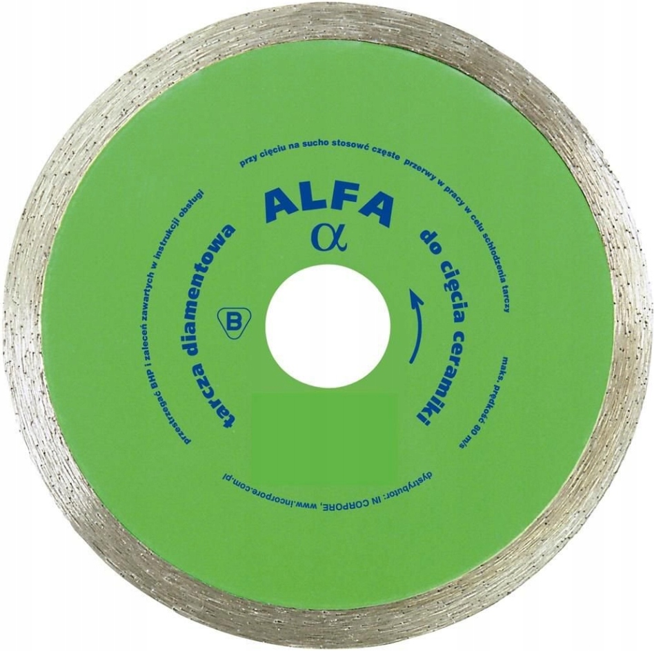 

Tarcza Diamentowa Gładka Do Glazury Alfa 115MM