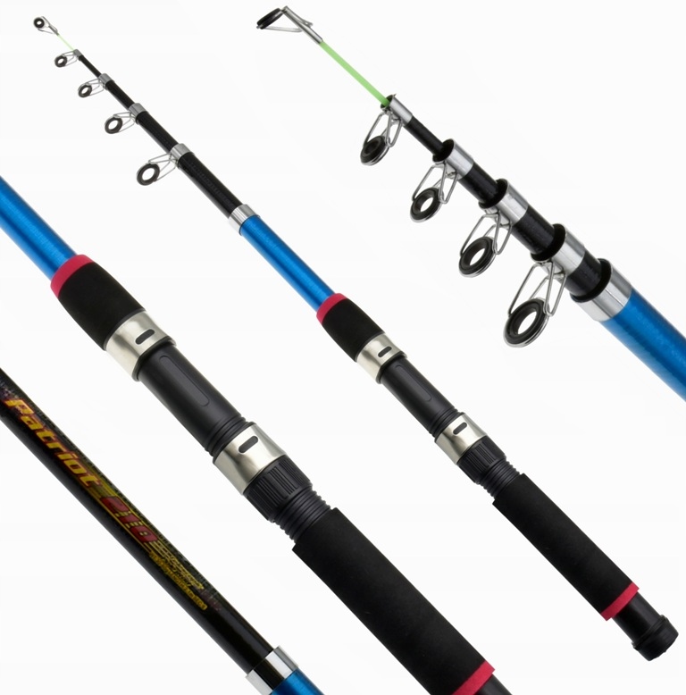 ZESTAW WĘDKARSKI WĘDKA TELESKOPOWA TELESKOP PATRIOT 2,1m+ KOŁOWROTEK+ ŻYŁKA Model METOD METHOD FEEDER KARPIOWY ŻYWCA SZCZUPAK RYB FL