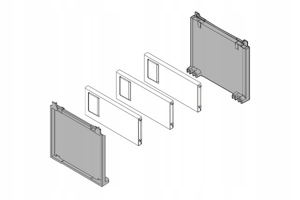 Blum ZC7B0100S sada na lahve 100 mm antracit