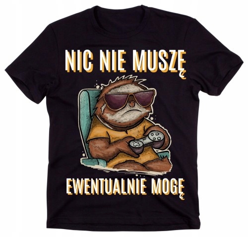 

Koszulka t-shirt zabawna leniwiec roz L