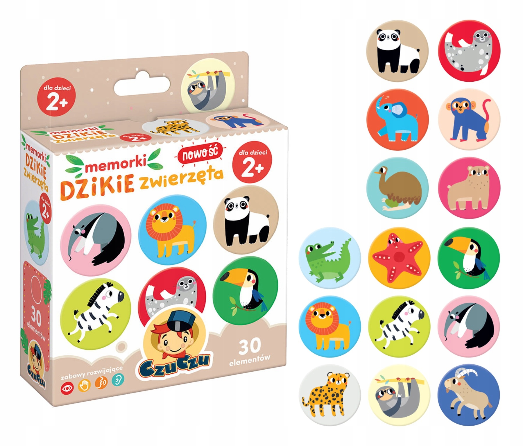 CzuCzu Memorki Divoká zvířata Logická hra Dětská Vzdělávací Hra Hry
