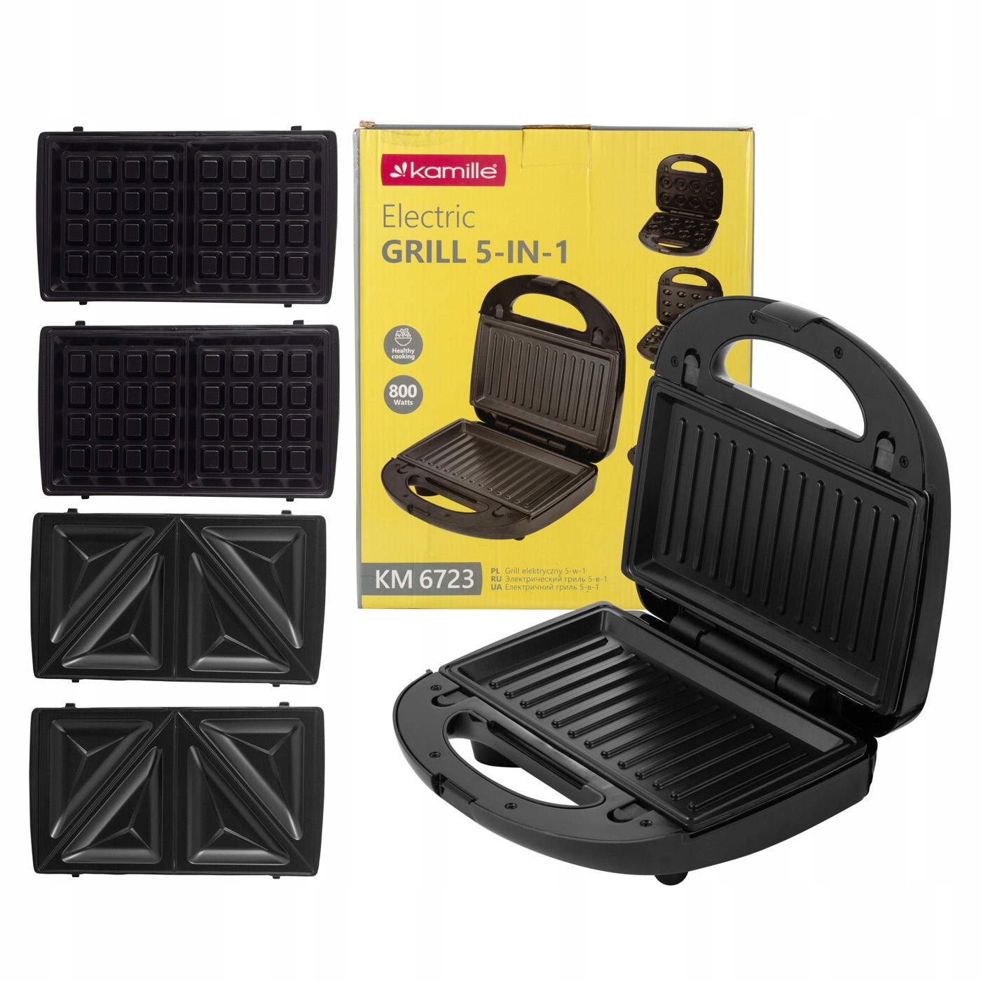 OPIEKACZ 5w1 FORMA do ORZESZKÓW PĄCZKÓW GOFROWNICA GRILL TOST KANAPEK Model KM6723