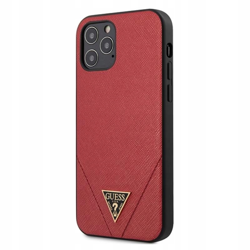 Guess Saffiano V Etui iPhone 12 Pro Max (czerwony)