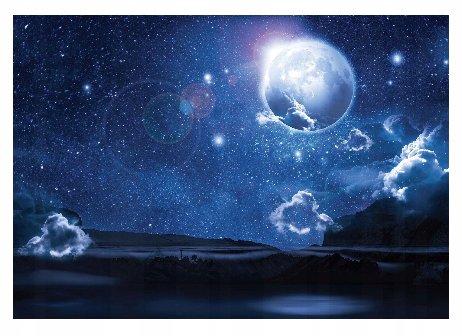 Fototapeta Obloha V Noci Nočné nebo Mesiac 416x254