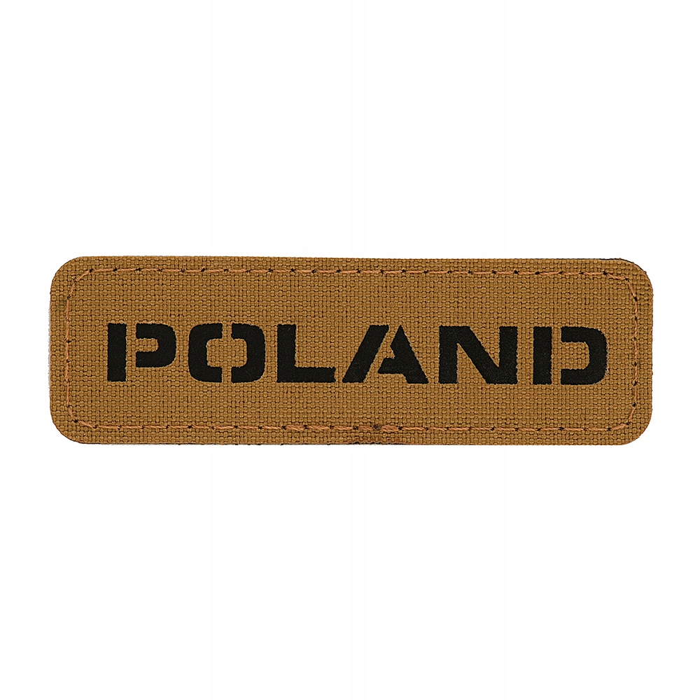 M-Tac Naszywka Rzep Pvc Wojskowa Poland 25x80 Laser Cut Coyote/Black