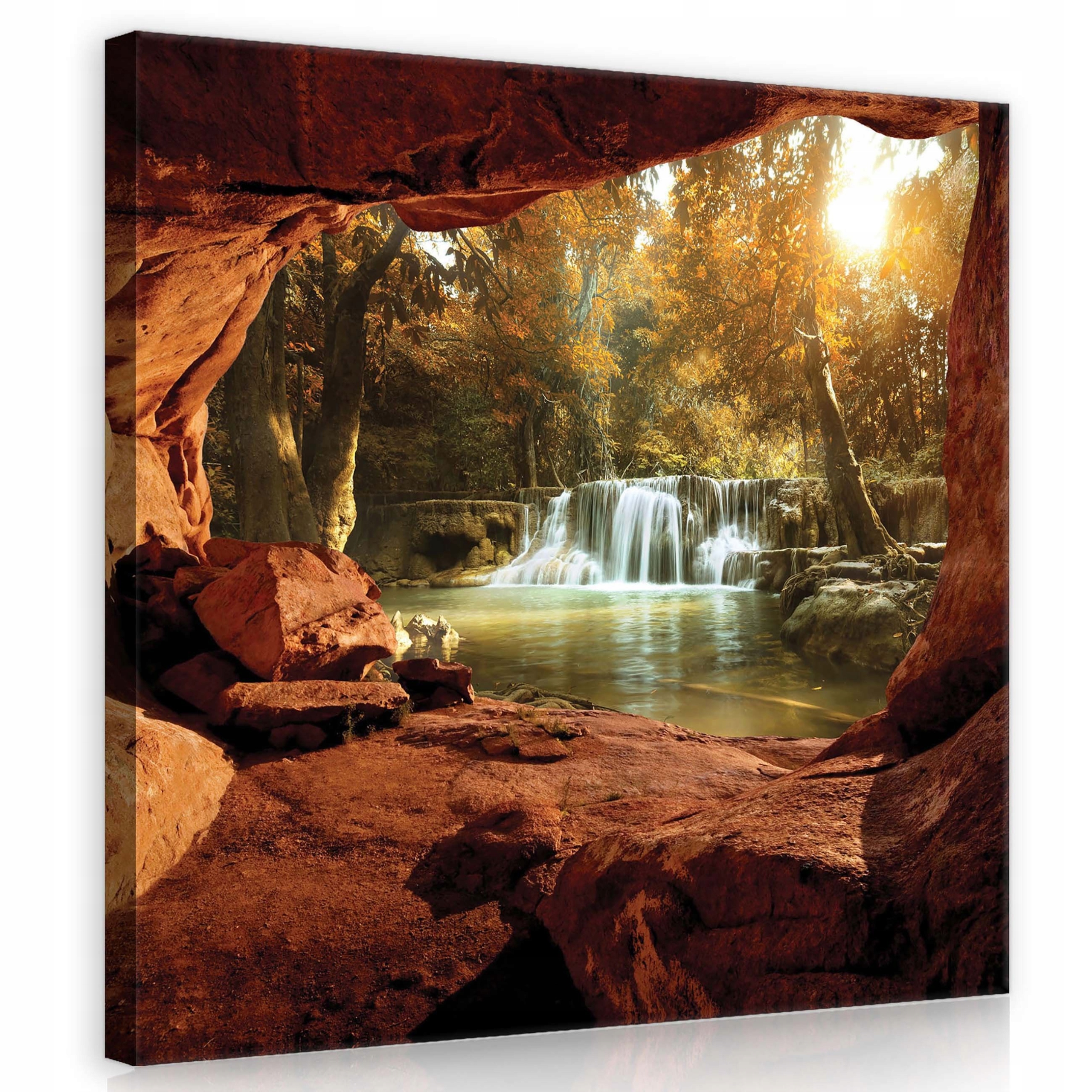 Obraz 80x80 Zlaté paprsky Krajina, realismus do obývacího pokoje
