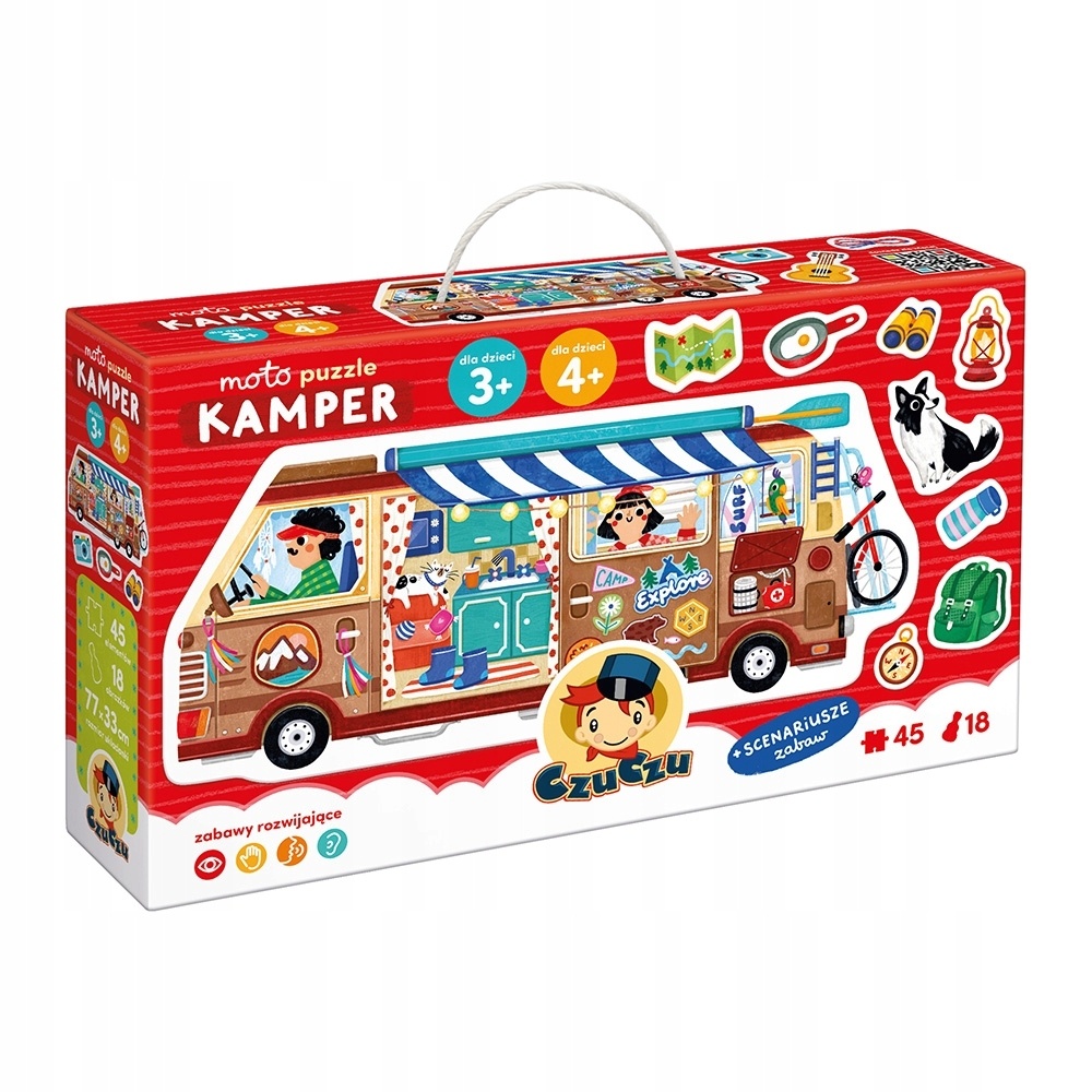 CzuCzu Moto Puzzle Kamper 45 elementów 3+ 4+ 94492