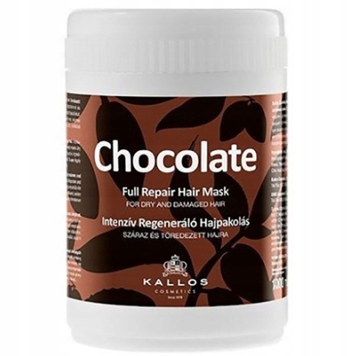 KALLOS CHOCOLATE MASKA REGENERUJĄCA DO WŁOSÓW ZNISZCZONYCH CZEKOLADA 1000ML