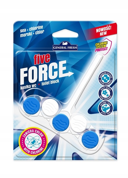 

General Fresh Five Force Kostka do Wc morze+ chlor