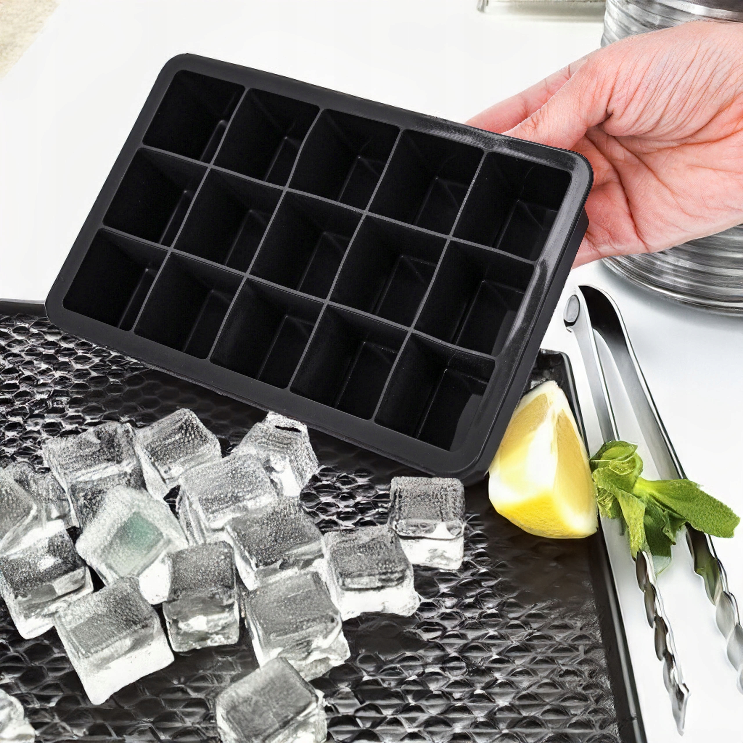 FOREMKI DO LODU 15szt KOSTEK SILIKONOWE FORMA FOREMKA DUŻE XXL CHŁODZENIA Długość 160 mm