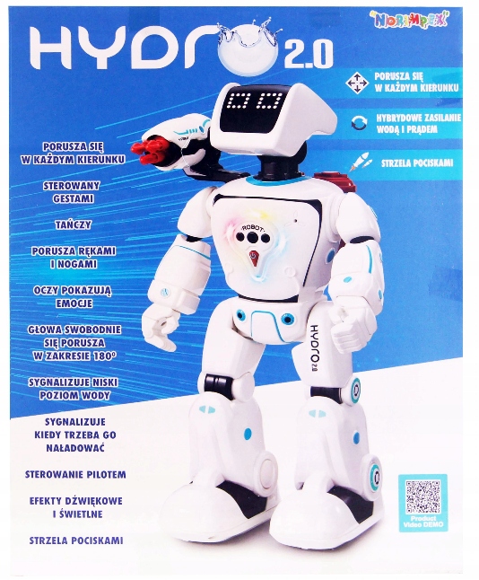 ROBOT STEROWANY NA WODĘ HYDRO CHODZĄCY STRZELA Marka NORIMPEX