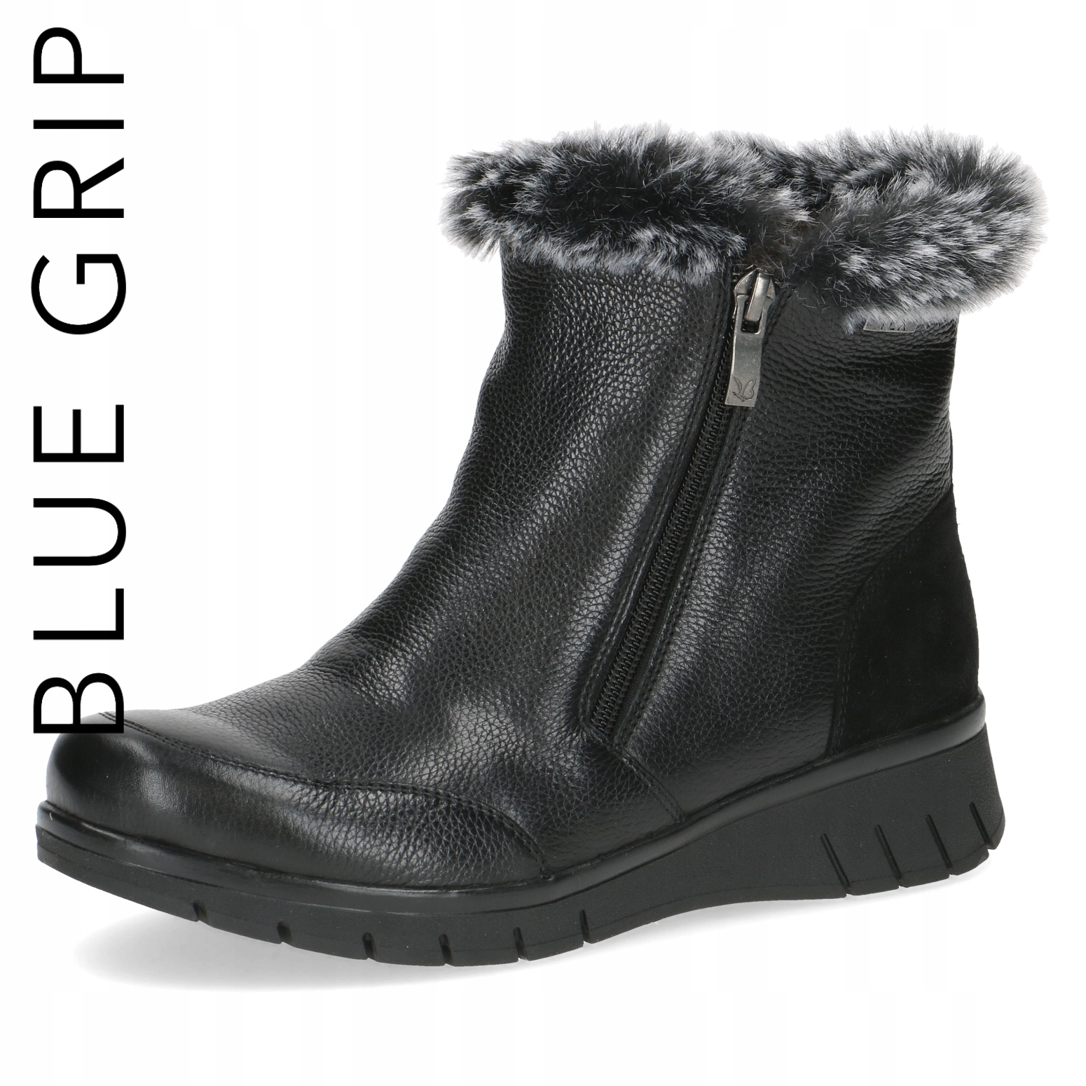 Caprice Kotníkové Boty Černé Zateplené/sněhule Na Zip Kůže [26408-43-019] vel.39