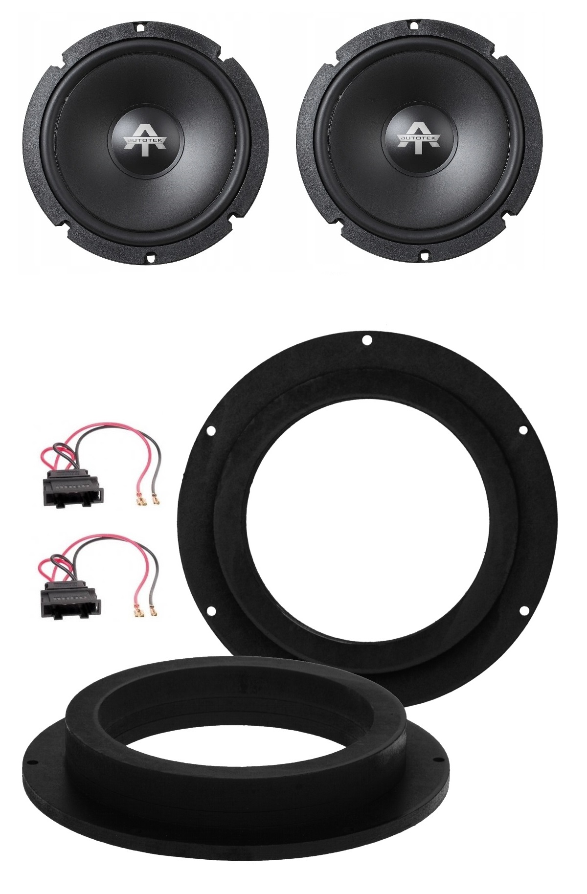 Autotek ATX6.2W Basové reproduktory 165 mm Vw Golf V 5 Touran Beetle Touareg Eos